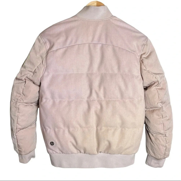 Lululemon Roam Far Wool Bomber Jacket Porcelain Pink - Picture 7 of 15